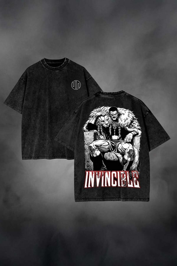 Siyah Yıkamalı Viltrumite Empire Thragg Vintage Wash Unisex T-Shirt