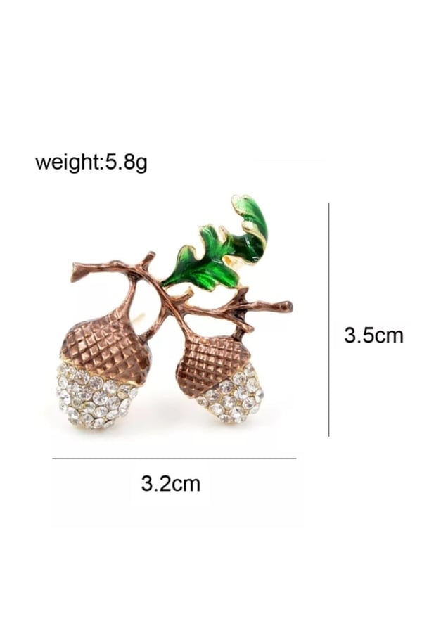 Palamut Dalı Broş