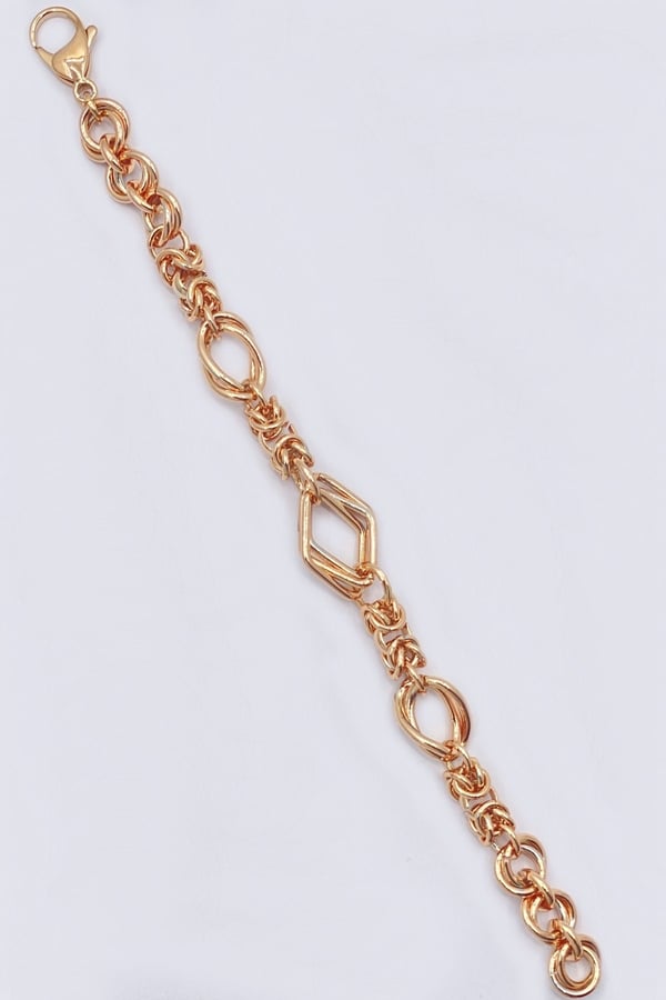 Rose Gold Renk Vıp Çelik Bileklik