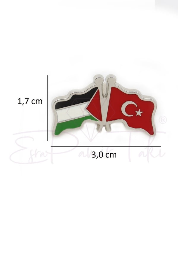 Türkiye - Filistin Bayrak Rozet