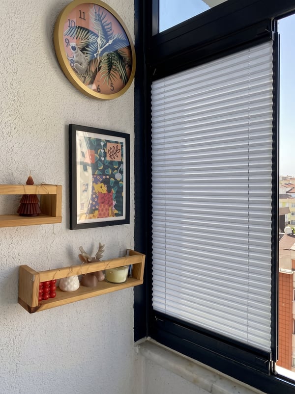 Perla Serisi Plise Perde Perla Serisi Özel Ölçü Gri Plise Perde - Cam Balkon ve Pencere Uyumlu