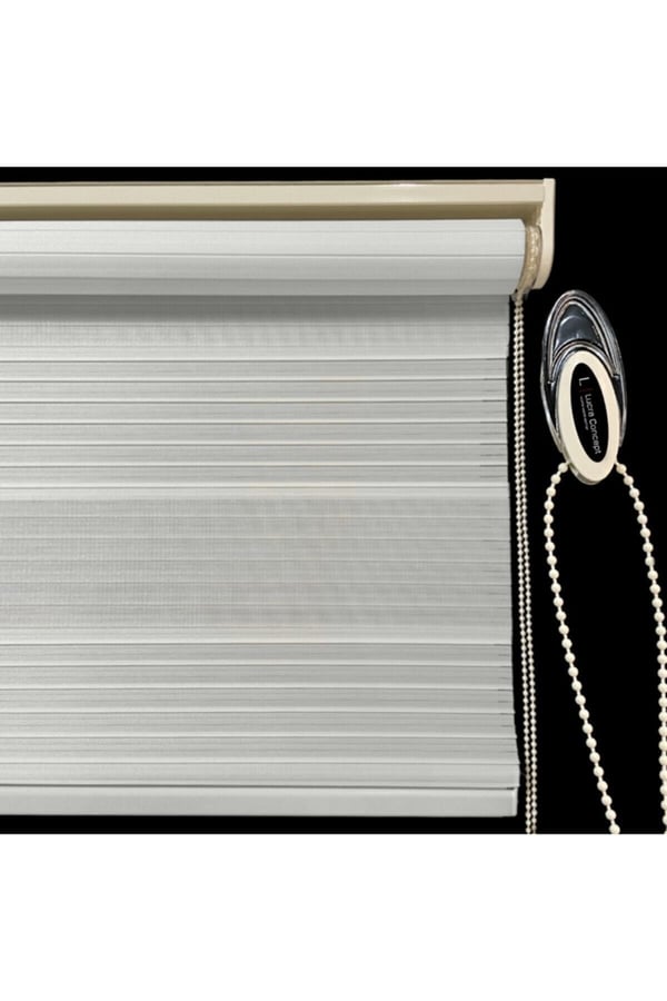 Stor Perde Pliseli Zebra Perde Ekru(ALÜMİNYUM KASA MİL,ETEK ÇITASI) Mz481b