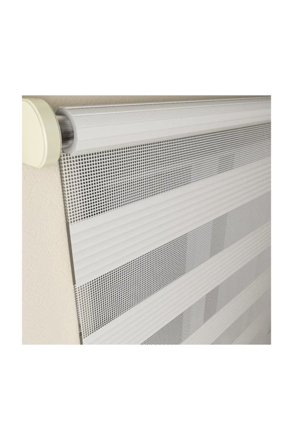 Stor Perde Pliseli Zebra Perde Etek Dilimli Ekru Mz481