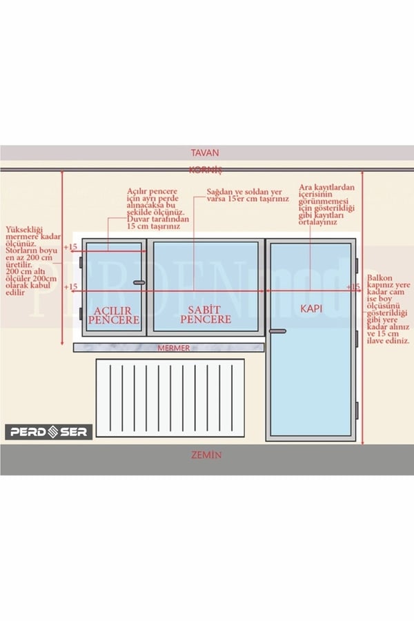 Stor Perde Rüyaper Düz Ekru Stor Perde (ETEKLİ)