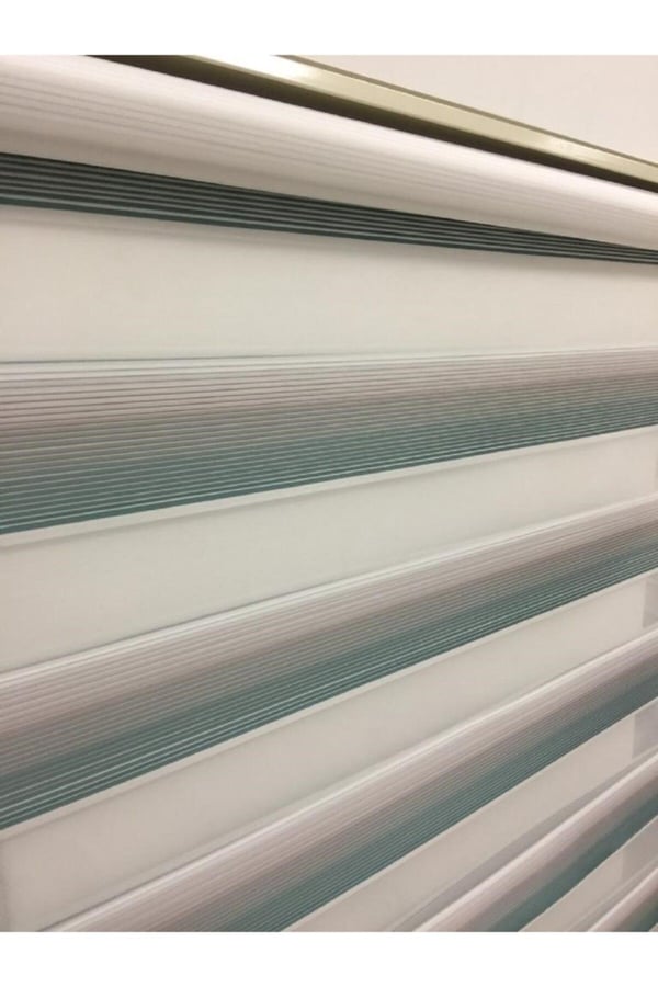 Stor Perde Vizon Mint Yeşili Mikro Pliseli Zebra Perde