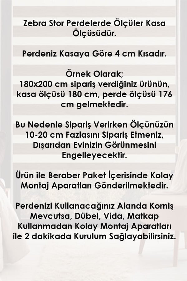 Stor Perde Zebra Stor Perde Koyu Ahşap Desen 130 x 260 cm