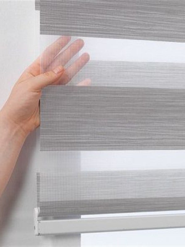 Stor & Zebra Perdeler Gri Zebra Perde – Özel Ölçü