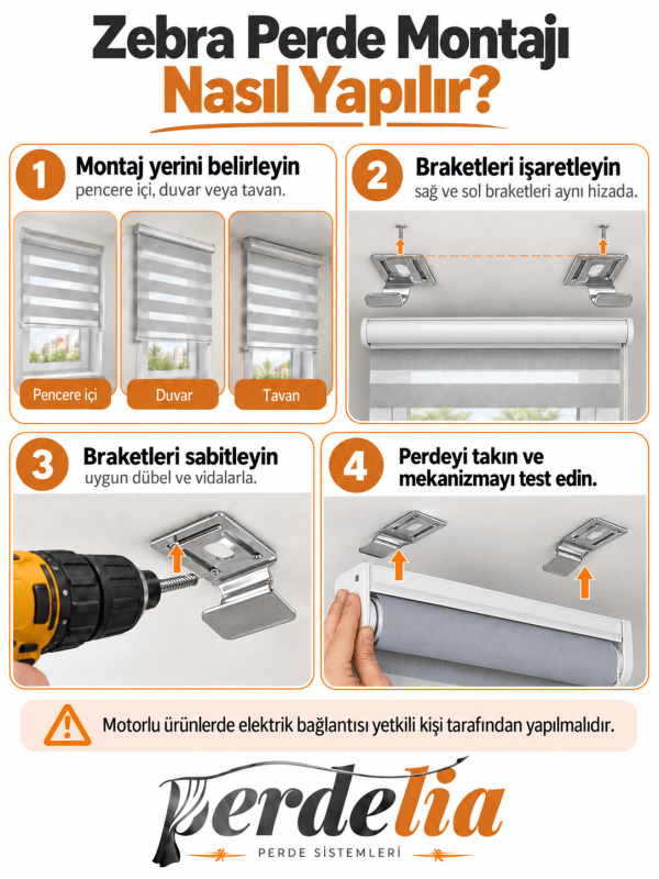 Stor & Zebra Perdeler Gri Zebra Perde – Özel Ölçü