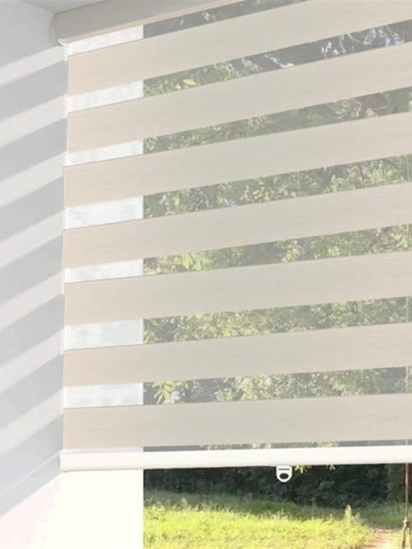 Zebra Perde Modelleri Krem Zebra Perde – Özel Ölçü