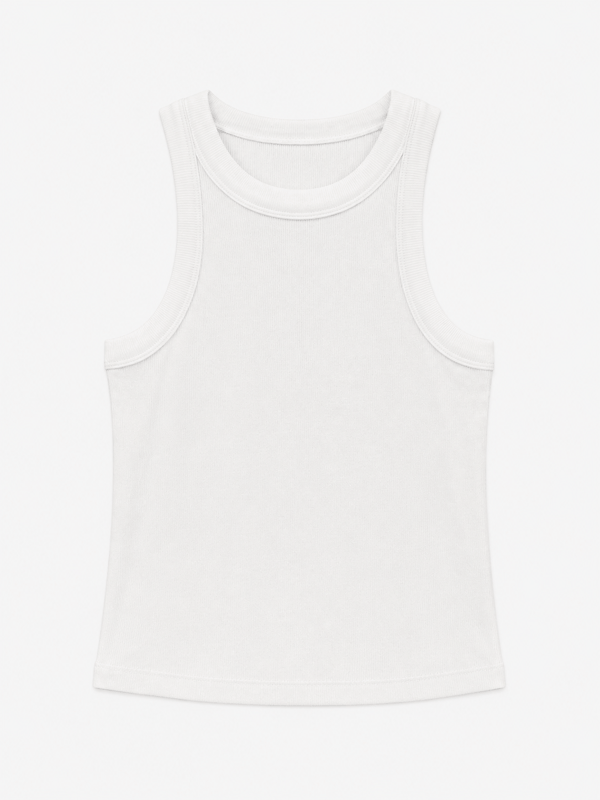 Fitilli Crop Atlet - Beyaz