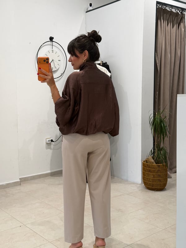 Klasik Kumaş Pantalon - Krem