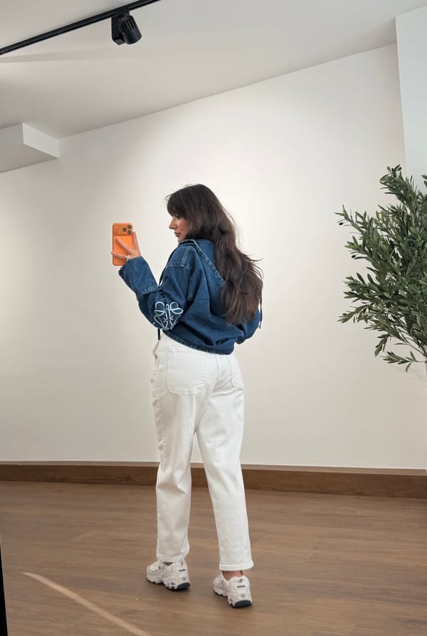 Mom Jean -Beyaz