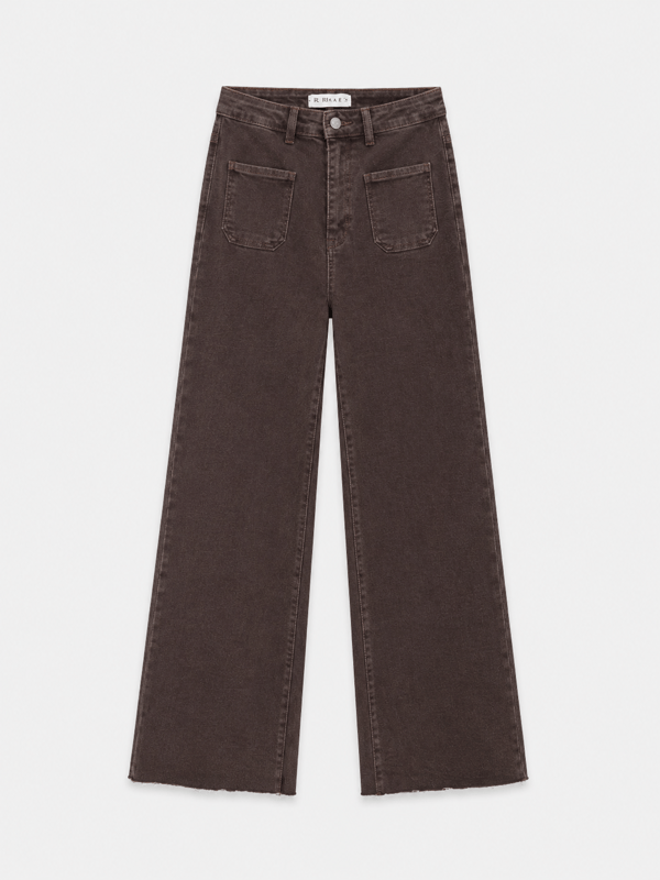 Pence Cepli Jean Pantolon -Kahve