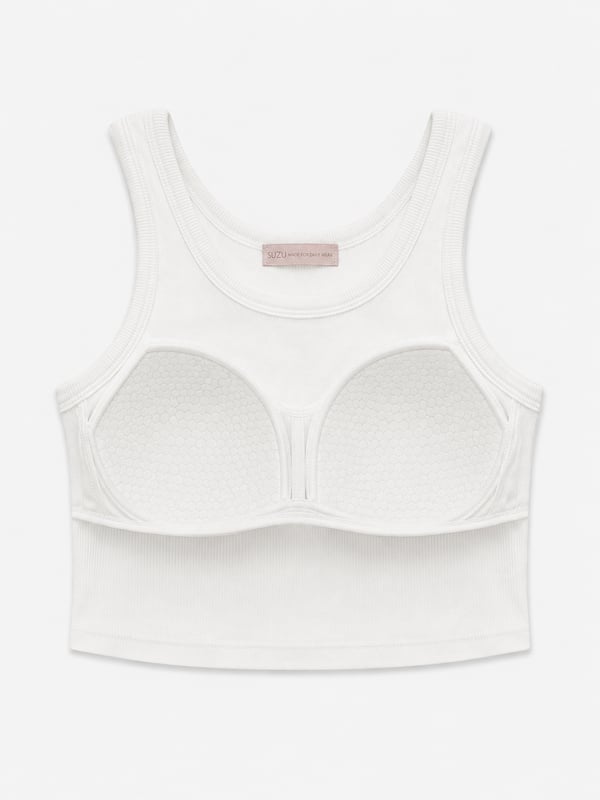Petli  Fitilli Crop - Beyaz