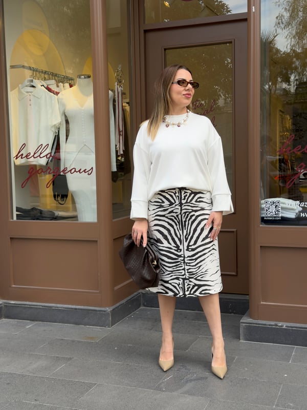 ANİMAL PRİNT ZEBRA desenli etek 
