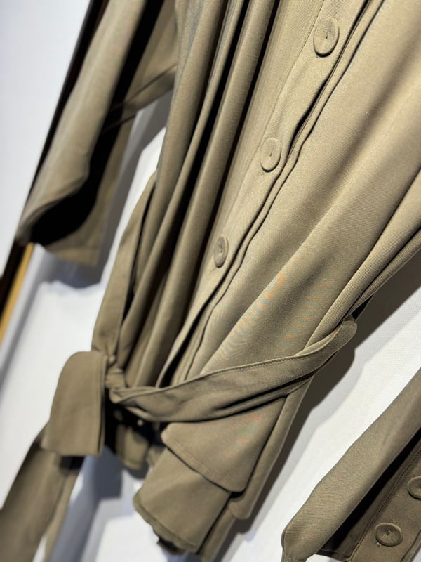 CEREMONY Beli Kuşaklı Boncuk İşlemeli Oversize Ceket