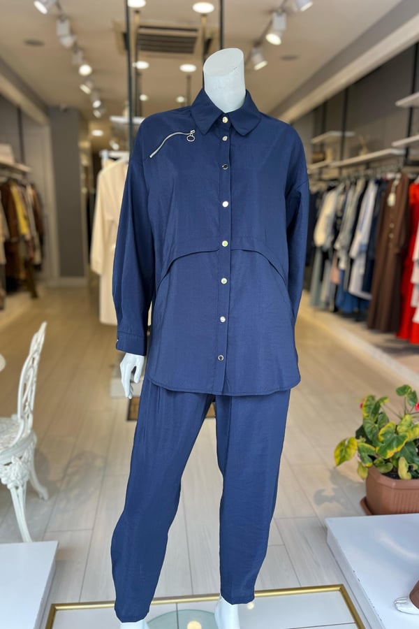 CEREMONY Pantolonu ve Tuniği Çıtçıtlı Dubai Takım