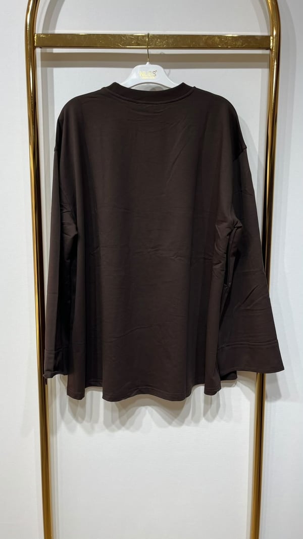 EKRUTEX Dikiş Detaylı Basic Sweatshirt