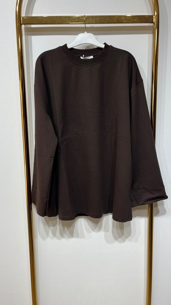 EKRUTEX Dikiş Detaylı Basic Sweatshirt
