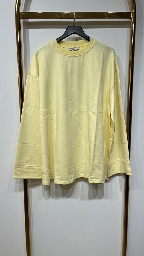 EKRUTEX Dikiş Detaylı Basic Sweatshirt