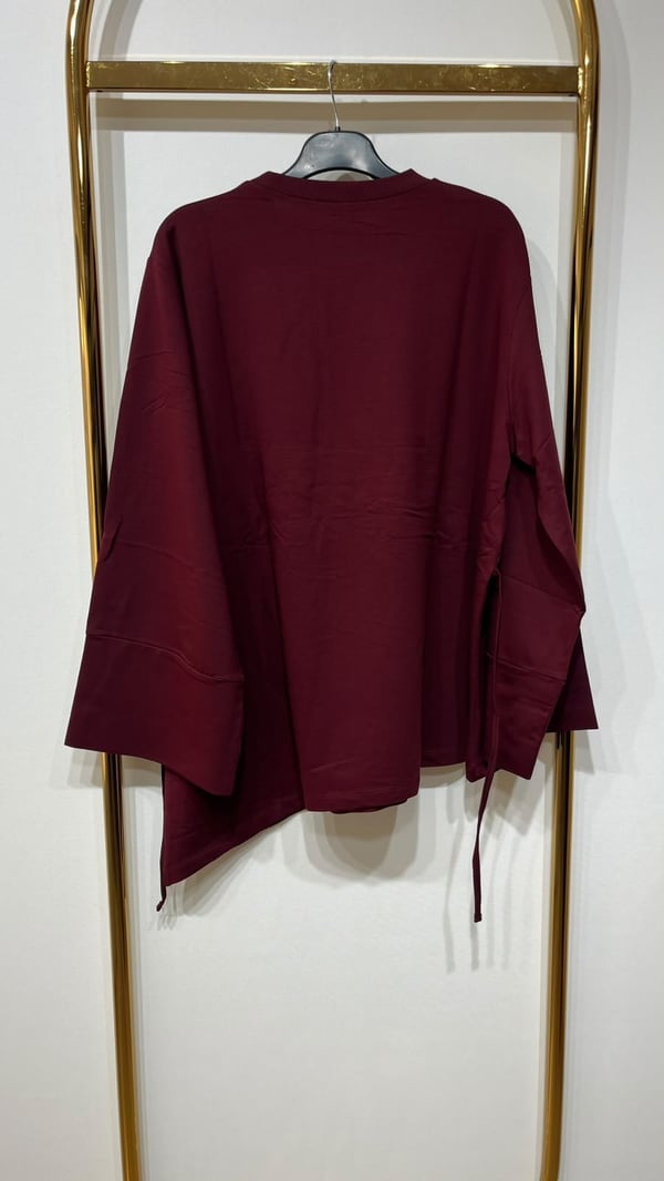EKRUTEX İspanyol Kol Belden Bağlamalı Sweat