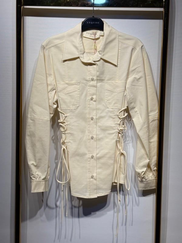EXQUİSE Arcene Yanları Bağcıklı Tasarım Gömlek