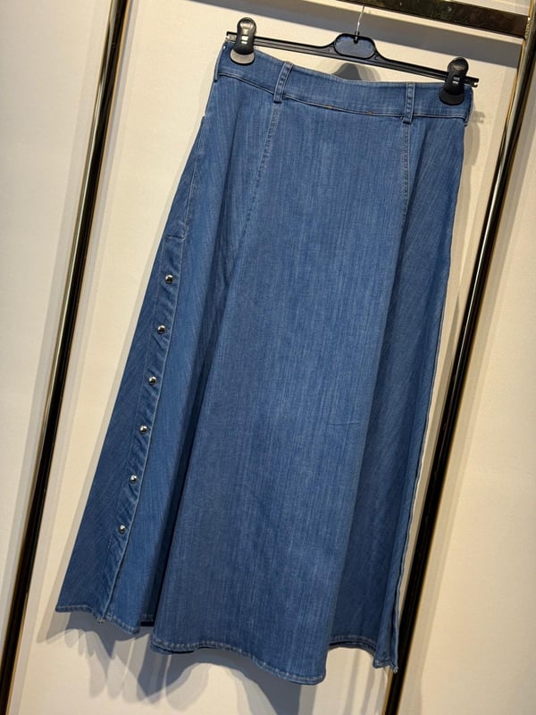 EXQUİSE Meagan Denim Parçalı Etek