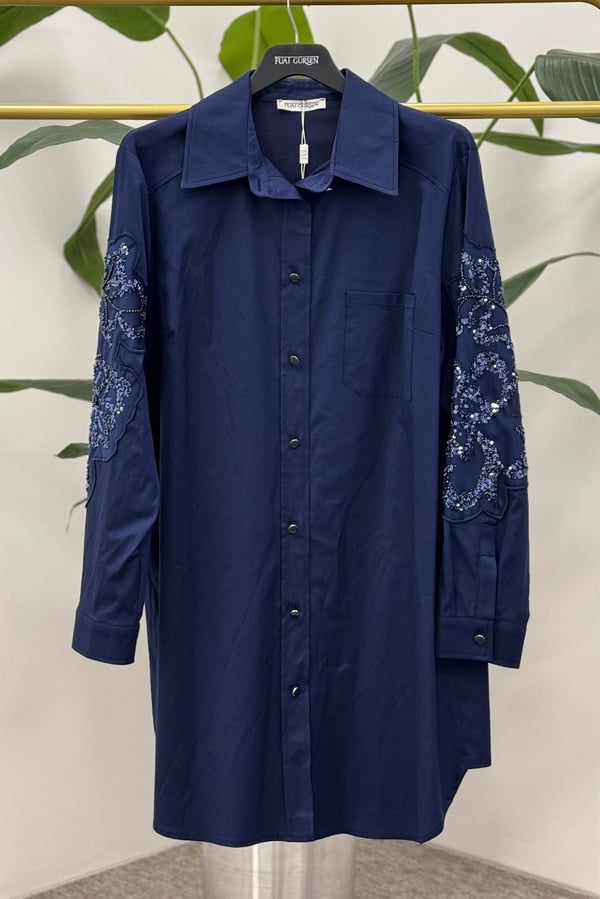 FUAT GÜRSEN Kol Payet Detaylı Rahat Gömlek