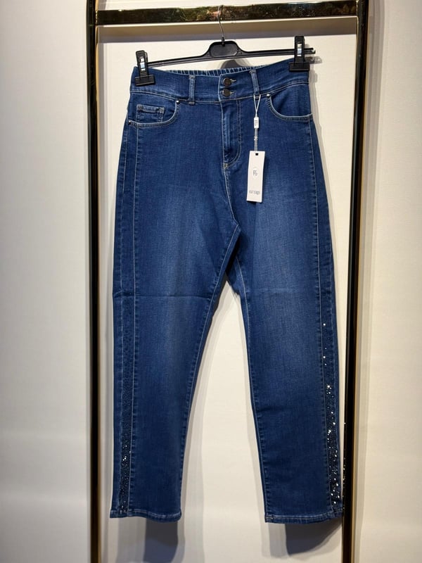 FUAT GÜRSEN Taş İşleme Detaylı Jeans Pantolon