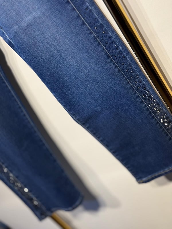 FUAT GÜRSEN Taş İşleme Detaylı Jeans Pantolon