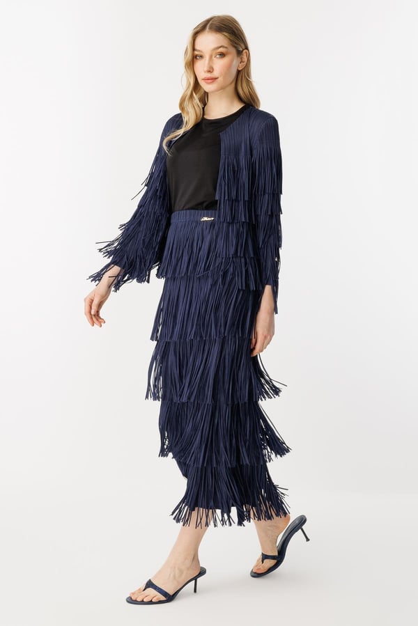 GHİSA Bluz Etek Saçaklı Takım