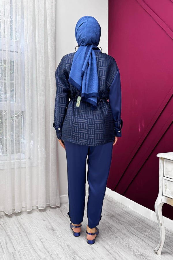 GHİSA BÜZGÜLÜ FERMUARLI DESENLİ TAKIM
