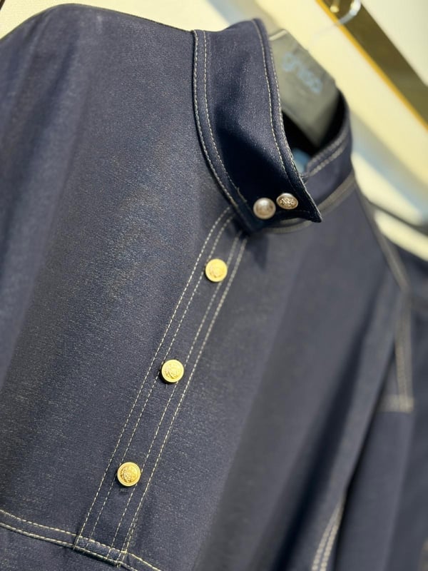 GHİSA Dantel Detaylı Mat Gold Düğmeli Tunik Pantolon Takım