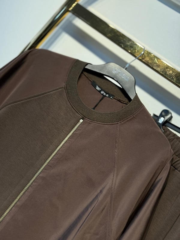 GHİSA Ferumuar Tasarım Mix Kumaş Tunik Pantolon Takım