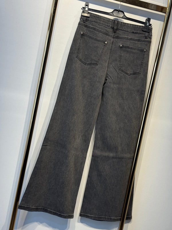 GHİSA Full Pırlanta İşlemeli Rahat Denim Jeans Pantolon