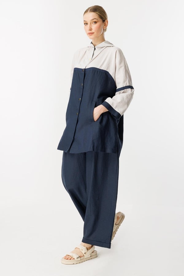 GHİSA Kapşonlu Çıtçıtlı Sweat Pantolon Takım