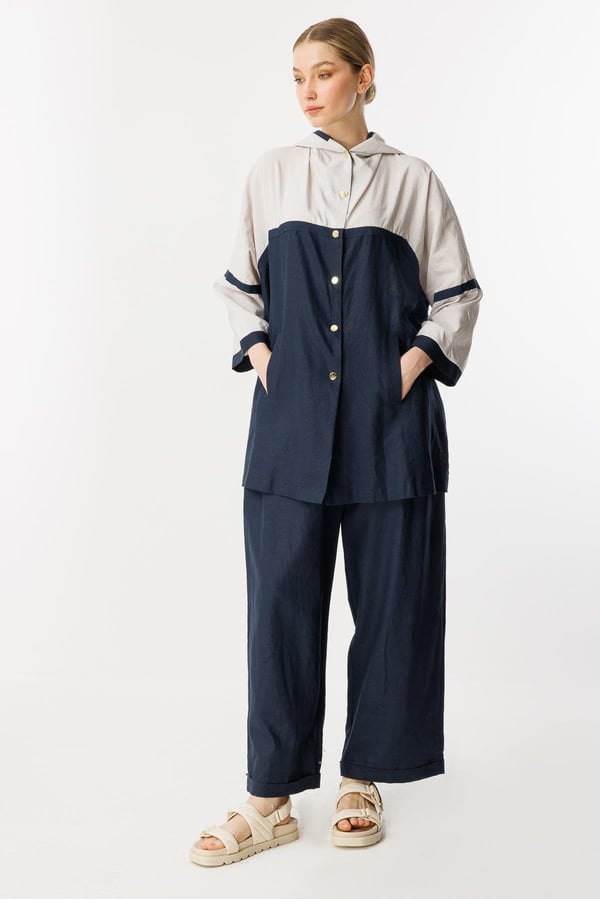GHİSA Kapşonlu Çıtçıtlı Sweat Pantolon Takım