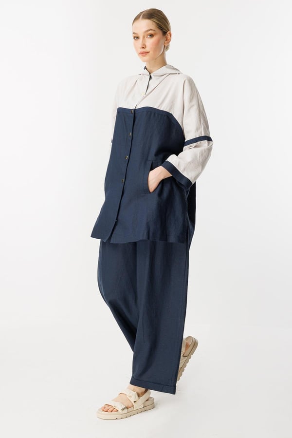 GHİSA Kapşonlu Çıtçıtlı Sweat Pantolon Takım
