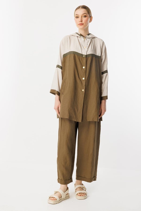 GHİSA Kapşonlu Çıtçıtlı Sweat Pantolon Takım
