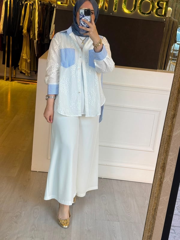 GHİSA Lines & Lace Gömlek