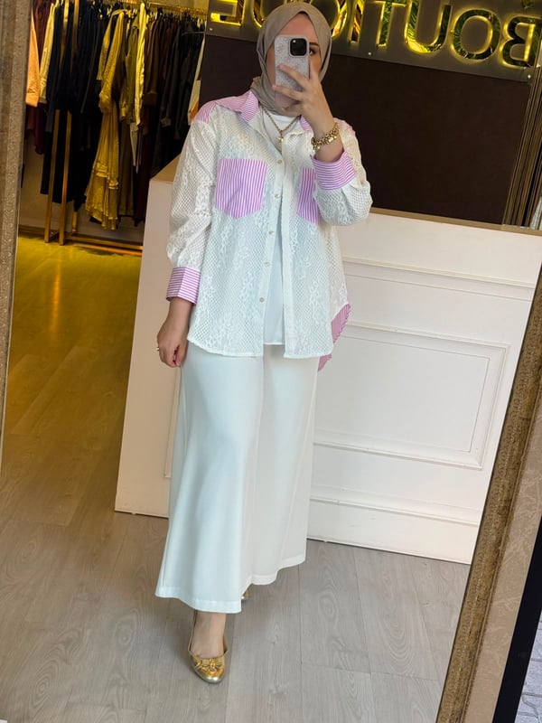 GHİSA Lines & Lace Gömlek