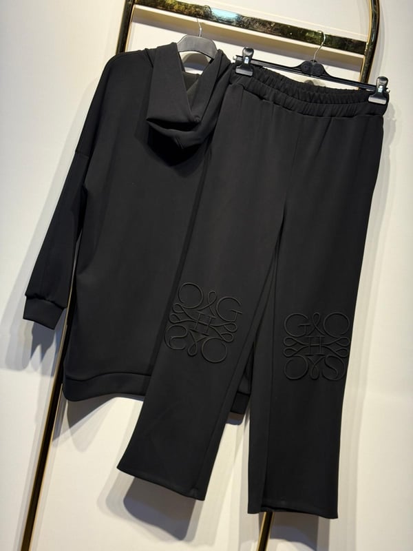 GHİSA Nakış İşlemeli Kapşonlu Sweat Pantolon Takım