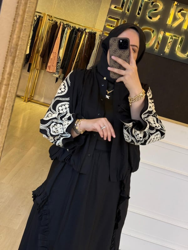 GHİSA Nakış İşlemeli Tunik Etek Takım