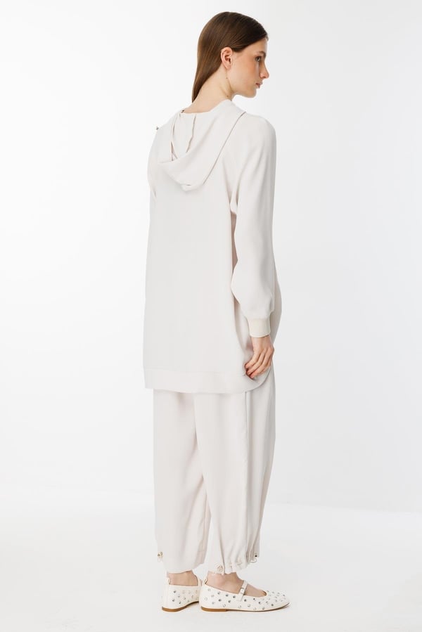 GHİSA Omzu Düğme Detaylı Sweatshirt Pantolon Takım