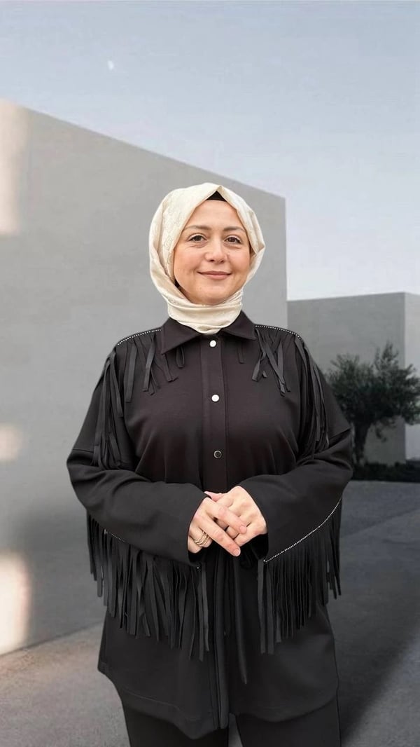 GHİSA ÖNDEN ÇITÇITLI BELDEN BAĞLAMALI PÜSKÜL DETAYLI PANTOLON TAKIM
