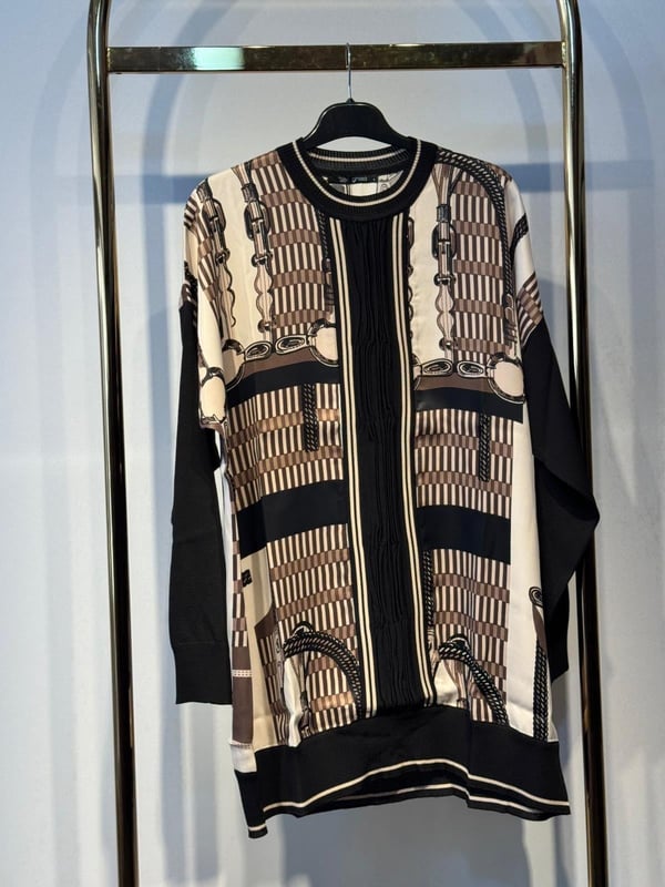 GHİSA Şifon Merserize Mix Desenli Tunik