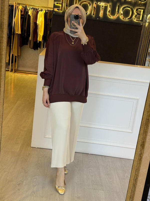 GHİSA Şifon Mix Triko Rahat Tunik