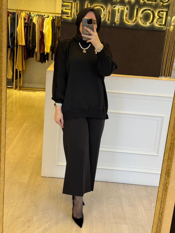 GHİSA Şifon Mix Triko Rahat Tunik