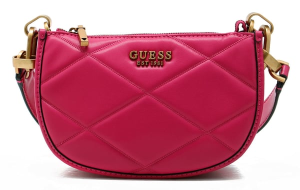 GUESS Geniş Kapitone desenli omuz/el çantası