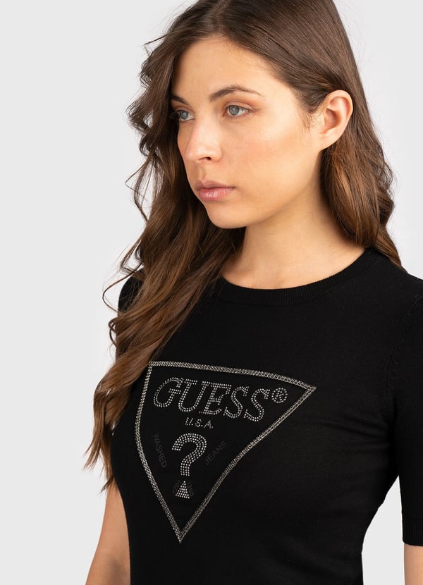 GUESS KAYLA kısa kollu kazak